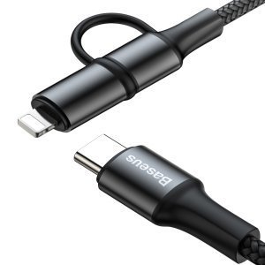 Baseus Twins 2in1 60W/18W 1 Metre Type-C to Lightning Kablo