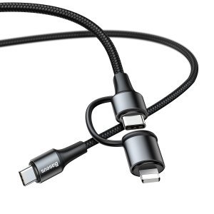 Baseus Twins 2in1 60W/18W 1 Metre Type-C to Lightning Kablo